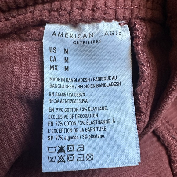 American Eagle Brown Corduroy Overalls Women’s Size M - Picture 7 of 11